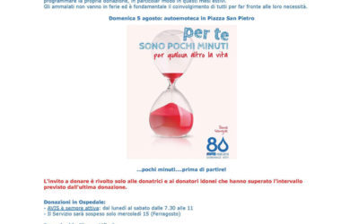 Estate: donare sangue è importante.