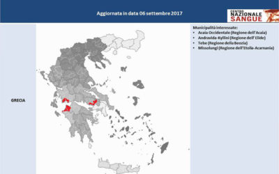 Sorveglianza MALARIA 2017: sospensioni anche per la Grecia.